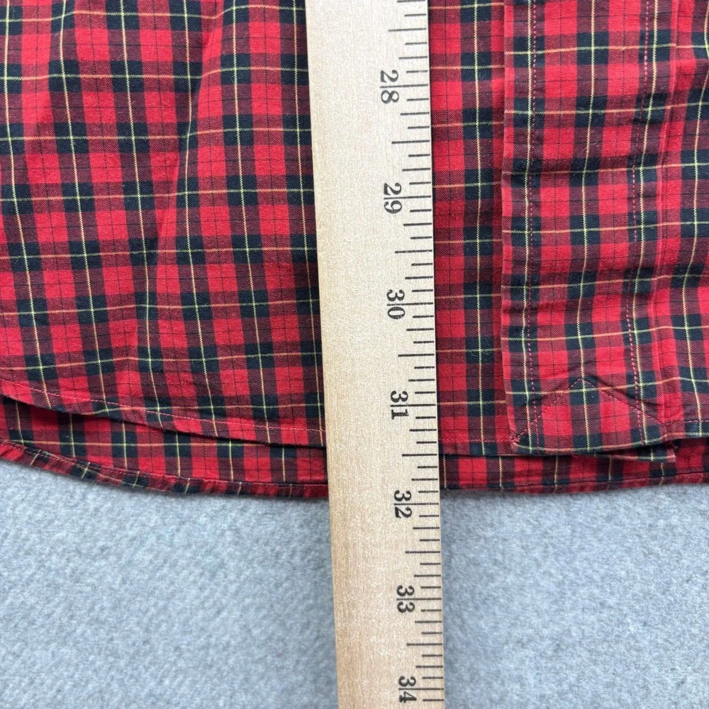 Polo Ralph Lauren Yarmouth Shirt Mens 16.5-35 (Large) Red Plaid Button Down Prep